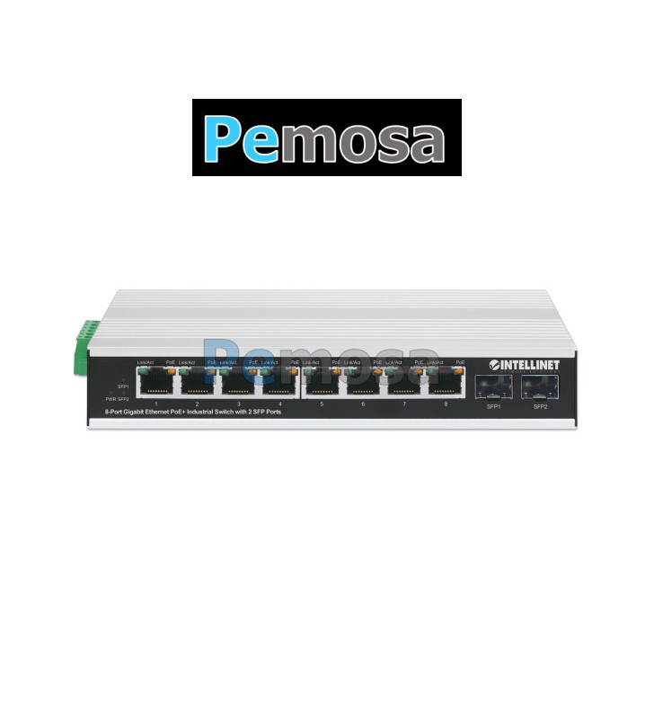 Switch industrial PoE+ 8...